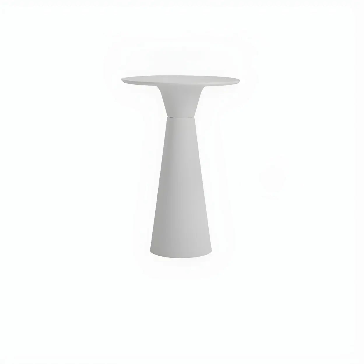 Minimalist Modern Round Pedestal Wood Bar Table for Two Image - 5
