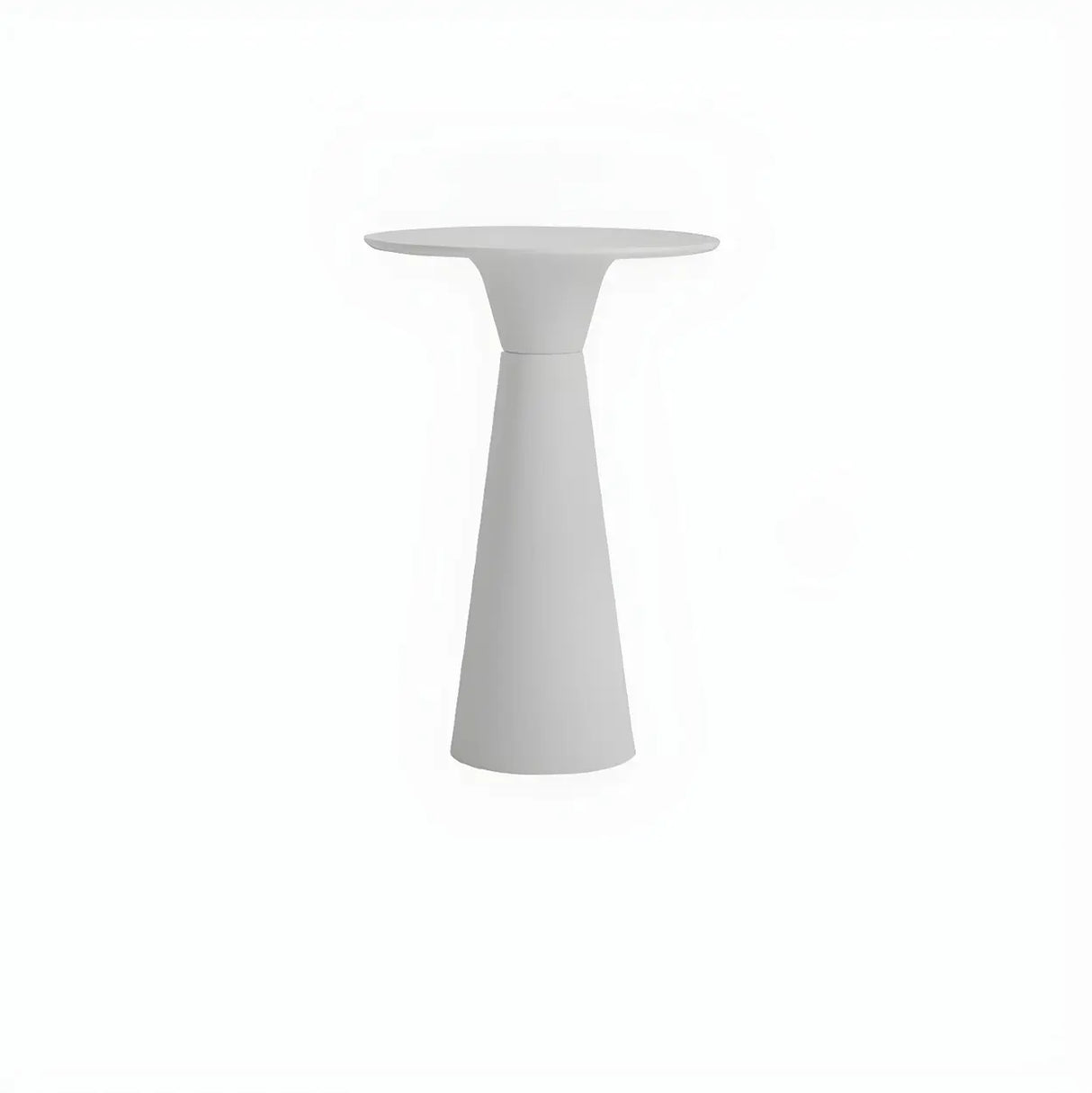 Minimalist Modern Round Pedestal Wood Bar Table for Two Image - 5