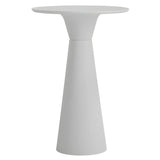 Minimalist Modern Round Pedestal Wood Bar Table for Two Image - 9