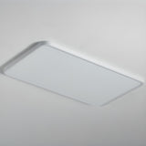 Minimalist Modern White Rectangle Flush Mount Light Image - 6