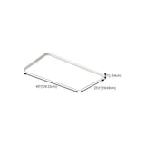 Minimalist Modern White Rectangle Flush Mount Light #size
