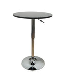 Minimalist Modern White Small Round Metal Pedestal Bar Table Image - 4