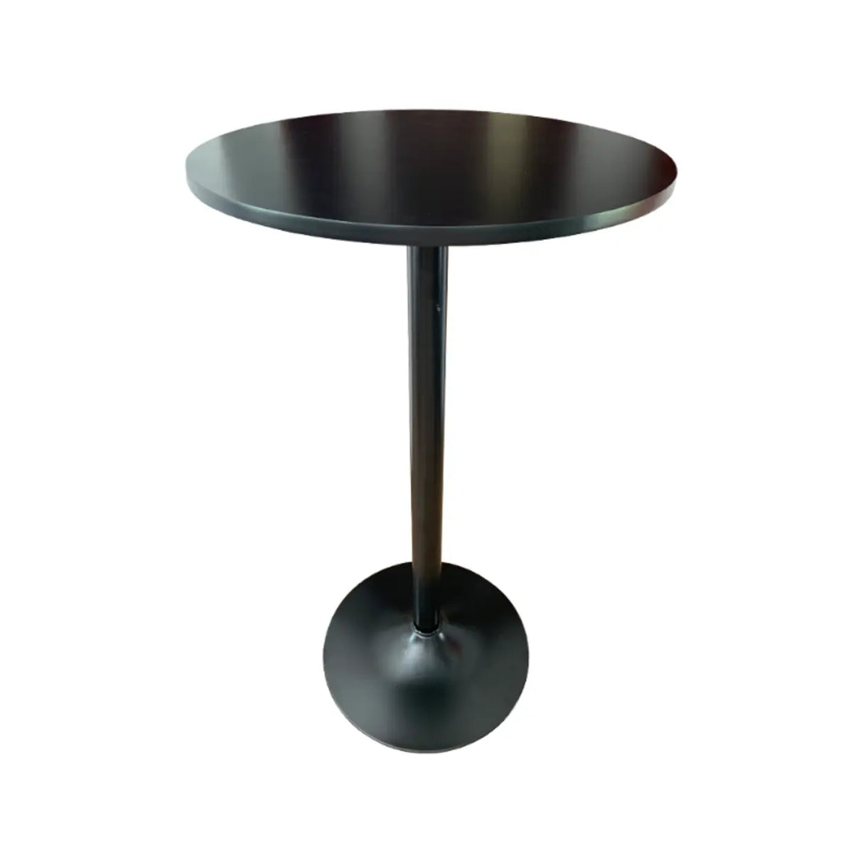 Minimalist Modern White Small Round Metal Pedestal Bar Table Image - 7