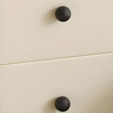 Minimalist Modern Wood Cream Nightstand with 2 Drawers Image - 8