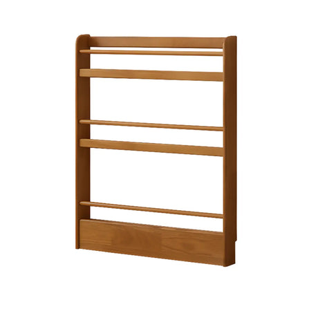 Minimalist Modern Wooden Shallow Vertical Kids Bookshelf Image - 2