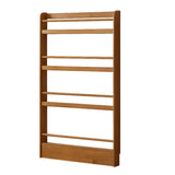 Minimalist Modern Wooden Shallow Vertical Kids Bookshelf Image - 3