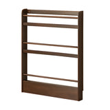 Minimalist Modern Wooden Shallow Vertical Kids Bookshelf Image - 5