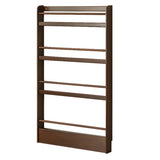 Minimalist Modern Wooden Shallow Vertical Kids Bookshelf Image - 7