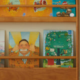 Minimalist Modern Wooden Shallow Vertical Kids Bookshelf Image - 8