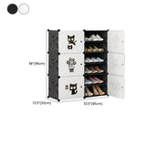 Minimalist Modular White Plastic Shoe Rack Entryway Image - 23