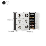 Minimalist Modular White Plastic Shoe Rack Entryway Image - 25