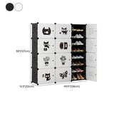 Minimalist Modular White Plastic Shoe Rack Entryway Image - 26