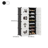Minimalist Modular White Plastic Shoe Rack Entryway Image - 27