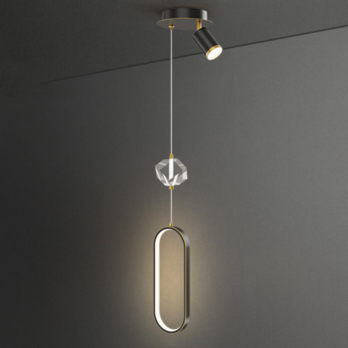 Minimalist Multiple Geometric Metal Bedroom Pendant Light Image - 7