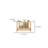 Minimalist Oak Wood Natural Storage Display Console Table Image - 16