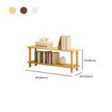 Minimalist Open-Back Wooden Etagere Display Bookshelf #size