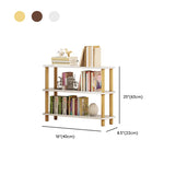 Minimalist Open-Back Wooden Etagere Display Bookshelf Image - 62