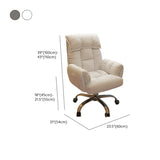 Minimalist Padded Faux Leather Office Chair with Wheels Image - 25