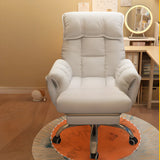 Minimalist Padded Faux Leather Office Chair with Wheels Image - 20