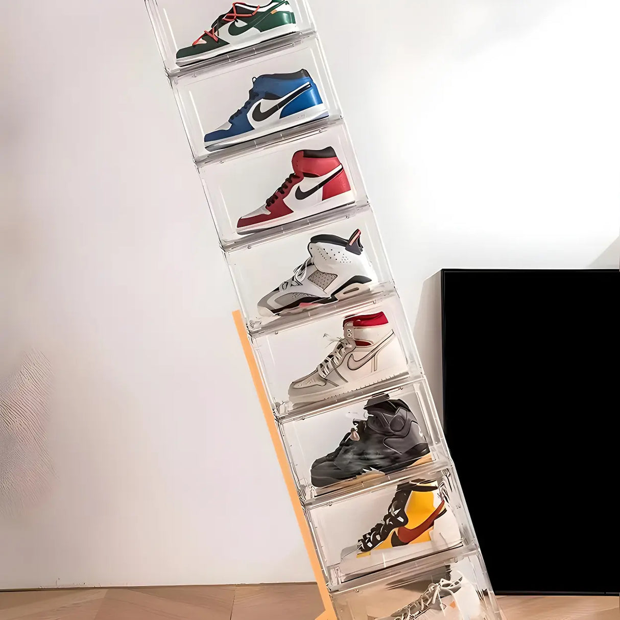 Minimalist Rectangular Acrylic Clear Shoe Storage Box Image - 1