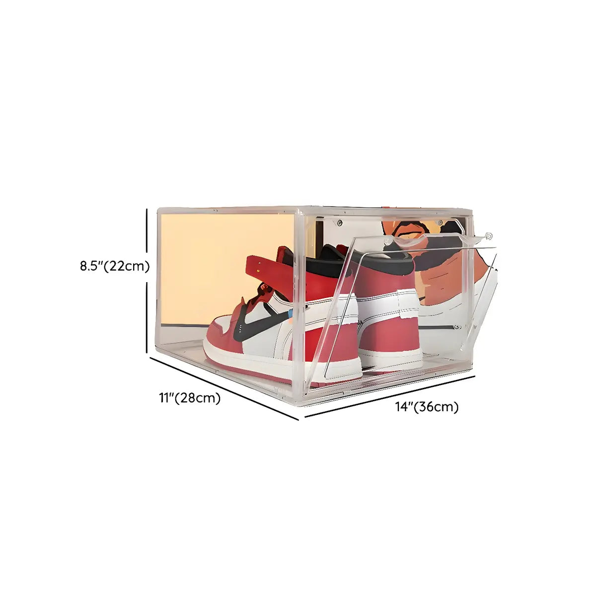 Minimalist Rectangular Acrylic Clear Shoe Storage Box Image - 15