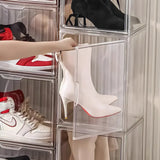 Minimalist Rectangular Acrylic Clear Shoe Storage Box Image - 13