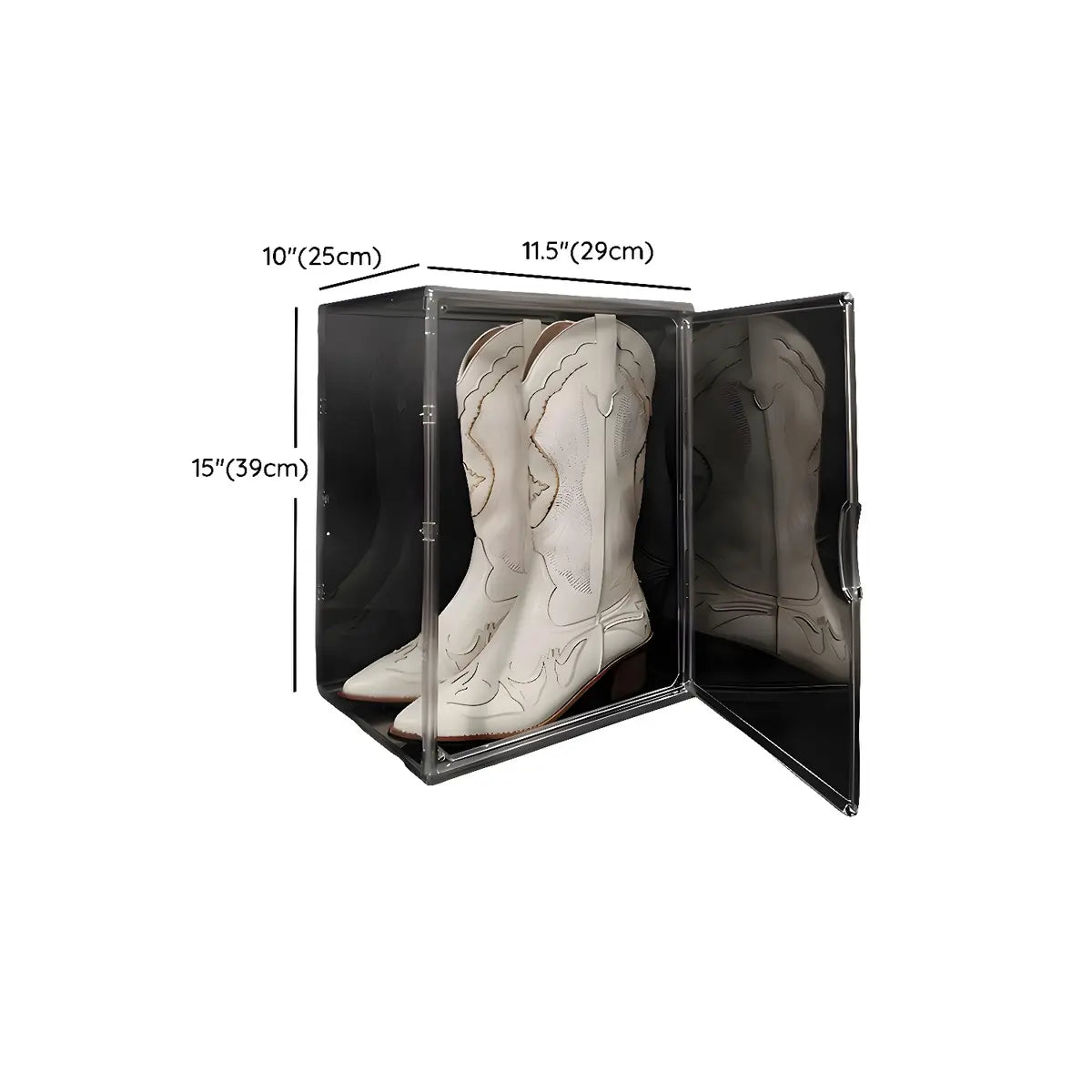 Minimalist Rectangular Acrylic Clear Shoe Storage Box Image - 16