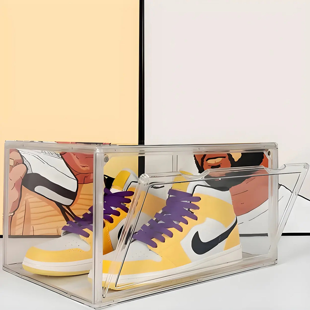 Minimalist Rectangular Acrylic Clear Shoe Storage Box Image - 3