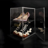 Minimalist Rectangular Acrylic Clear Shoe Storage Box Image - 5