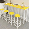 Minimalist Rectangular Counter Height Bar Table for Cafe Image - 10