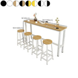 Minimalist Rectangular Counter Height Bar Table for Cafe #size