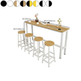 Minimalist Rectangular Counter Height Bar Table for Cafe Image - 19