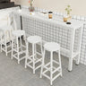 Minimalist Rectangular Counter Height Bar Table for Cafe Image - 2