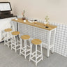 Minimalist Rectangular Counter Height Bar Table for Cafe Image - 9