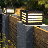 Minimalist Rectangular Metal Outdoor Pillar Table Lamp Image - 19