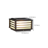 Minimalist Rectangular Metal Outdoor Pillar Table Lamp Image - 21