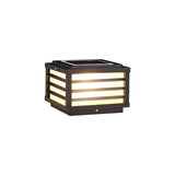 Minimalist Rectangular Metal Outdoor Pillar Table Lamp Image - 2