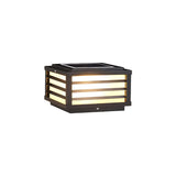 Minimalist Rectangular Metal Outdoor Pillar Table Lamp Image - 4