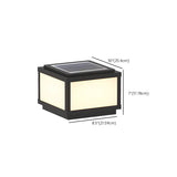 Minimalist Rectangular Metal Outdoor Post Lamp Black #size