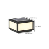 Minimalist Rectangular Metal Outdoor Post Lamp Black Image - 22