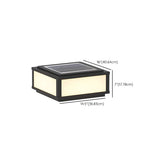 Minimalist Rectangular Metal Outdoor Post Lamp Black Image - 23