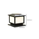 Minimalist Rectangular Metal Outdoor Post Lamp Black Image - 26