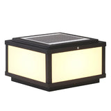 Minimalist Rectangular Metal Outdoor Post Lamp Black Image - 10