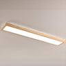 Minimalist Rectangular Wooden LED Flush Mount Light Image - 6