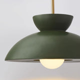 Minimalist Resin Green Dome Dining Room Pendant Light Image - 12
