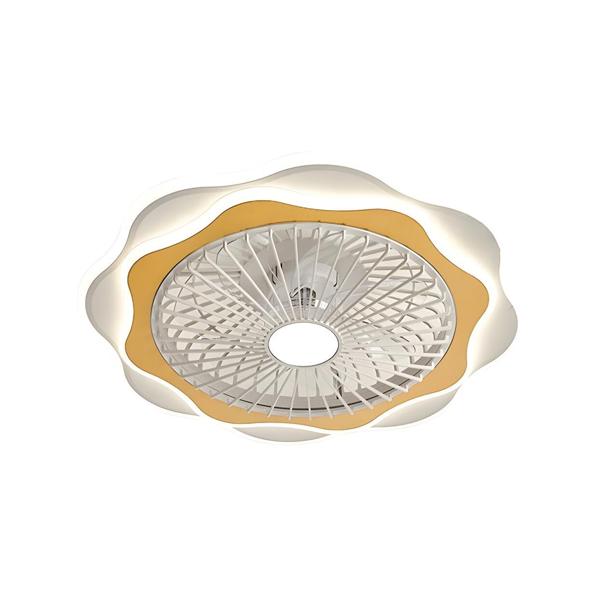 Minimalist Round Bladeless Ceiling Fan with LED Light Image - 12