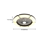 Minimalist Round Bladeless Ceiling Fan with LED Light #size