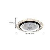 Minimalist Round Bladeless Ceiling Fan with LED Light Image - 28