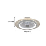 Minimalist Round Bladeless Ceiling Fan with LED Light Image - 29