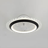 Minimalist Round Bladeless Ceiling Fan with LED Light Image - 3